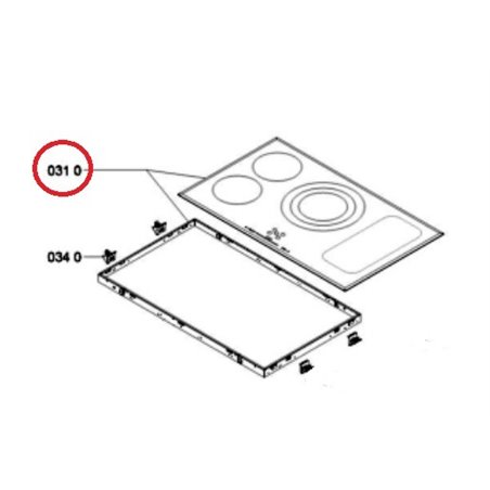 Dessus verre pour table induction Whirlpool 481010482410