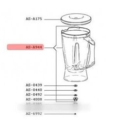 Bol blender + couteau pour robot multifonctions SEB AS-A944