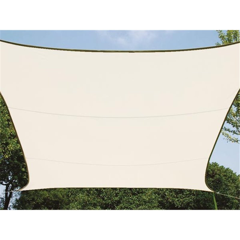 VOILE SOLAIRE - RECTANGULAIRE - 2 x 3 m - COULEUR : CRÈME