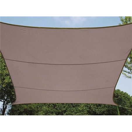 VOILE SOLAIRE - RECTANGULAIRE - 2 x 3 m - COULEUR: GRIS TAUPE