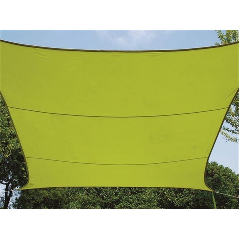 VOILE SOLAIRE - RECTANGULAIRE - 4 x 3 m - COULEUR: VERT LIME