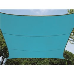 VOILE SOLAIRE - RECTANGULAIRE - 4 x 3 m - COULEUR : BLEU CIEL