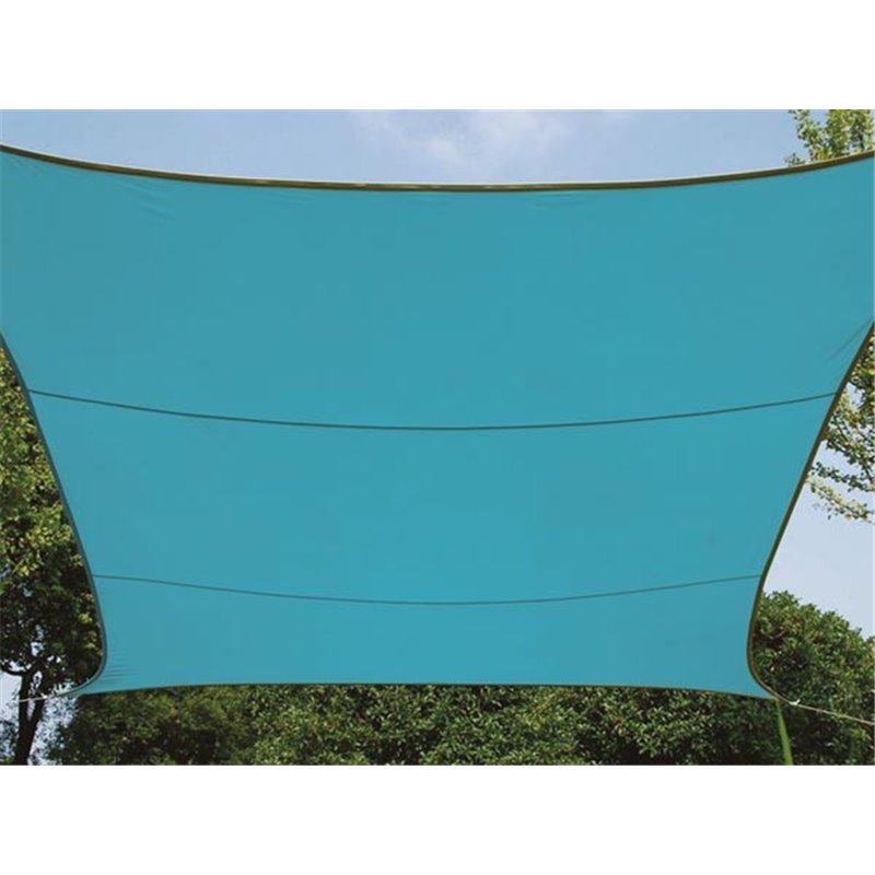 VOILE SOLAIRE - RECTANGULAIRE - 4 x 3 m - COULEUR : BLEU CIEL