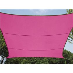 VOILE SOLAIRE - RECTANGULAIRE - 4 x 3 m - COULEUR: FUCHSIA