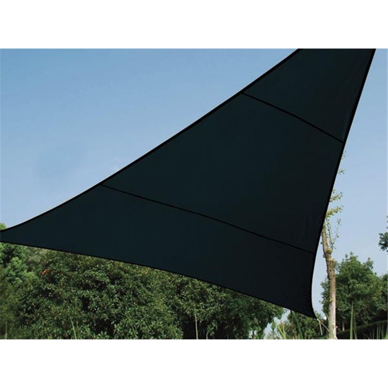 VOILE SOLAIRE PERMÉABLE - TRIANGLE - 3.6 x 3.6 x 3.6 m - COULEUR: ANTHRACITE