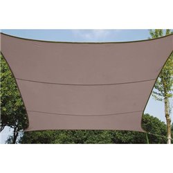 VOILE SOLAIRE - CARRÉ - 3.6 x 3.6 m - COULEUR: GRIS TAUPE