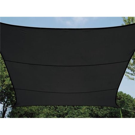 VOILE SOLAIRE PERMÉABLE - CARRÉ - 5 x 5 m - COULEUR: ANTHRACITE