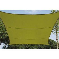 VOILE SOLAIRE - CARRÉ - 5 x 5 m - COULEUR: VERT LIME