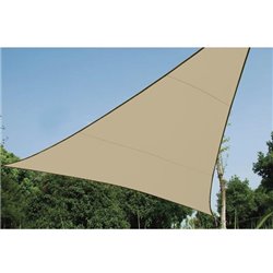 VOILE SOLAIRE PERMÉABLE - TRIANGLE - 3.6 x 3.6 x 3.6 m - COULEUR : CHAMPAGNE