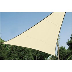 VOILE SOLAIRE PERMÉABLE - TRIANGLE - 5 x 5 x 5 m - COULEUR : CHAMPAGNE