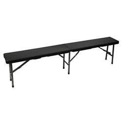 BANC PLIANT - IMITATION ROTIN - 180 x 25 x 43 cm