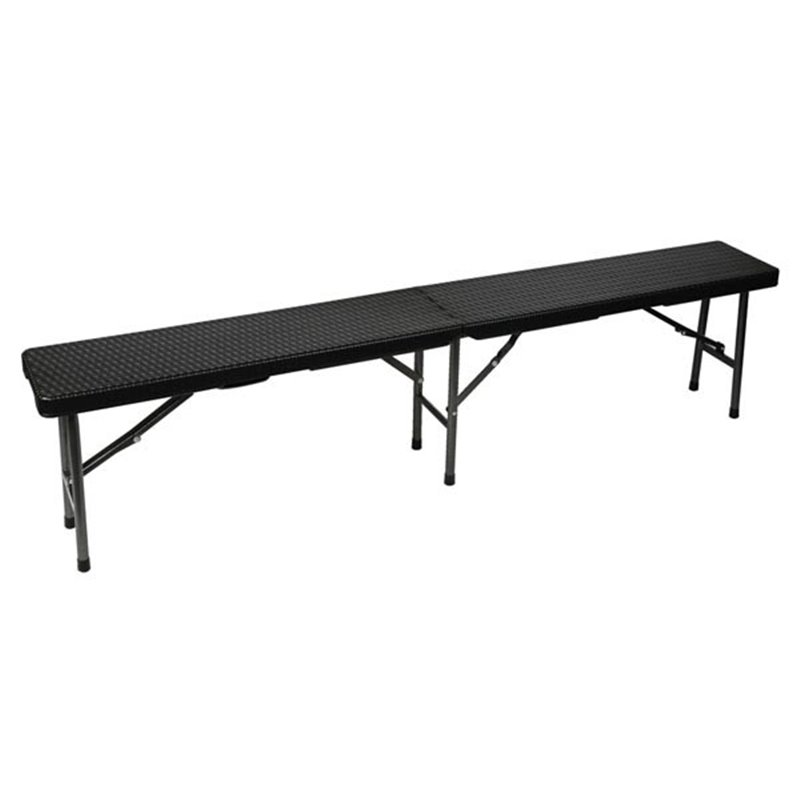 BANC PLIANT - IMITATION ROTIN - 180 x 25 x 43 cm