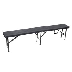 BANC PLIANT - IMITATION BOIS - 180 x 25 x 43 cm