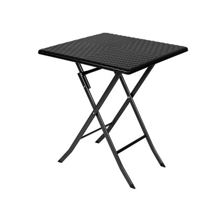 TABLE PLIANTE - IMITATION ROTIN - 62 x 62 x 73.5 cm