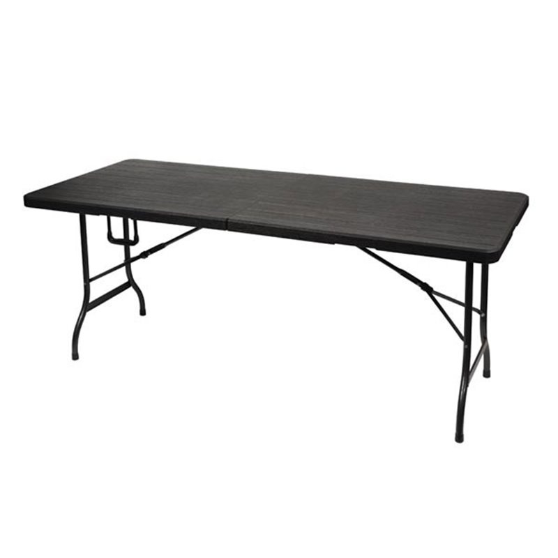 TABLE PLIANTE - IMITATION BOIS - 180 x 75 x 74 cm