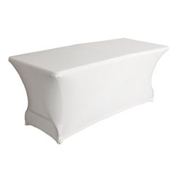 HOUSSE EXTENSIBLE POUR TABLE RECTANGULAIRE - BLANC