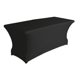 HOUSSE EXTENSIBLE POUR TABLE RECTANGULAIRE - NOIR