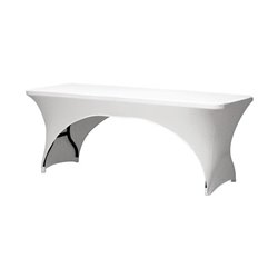 HOUSSE EXTENSIBLE POUR TABLE RECTANGULAIRE - ARQUÉ - BLANC