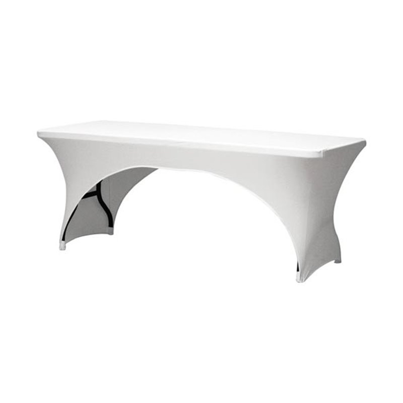 HOUSSE EXTENSIBLE POUR TABLE RECTANGULAIRE - ARQUÉ - BLANC