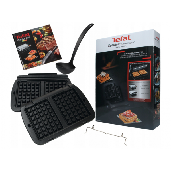 Tefal XA724810 Plaques à gaufres pour OptiGrill+ Noir x2 et louche