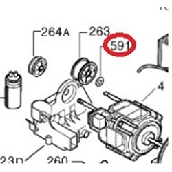 Rondelle entre galet  tendeur et le moteur pour sèche linge Electrolux 1250124011