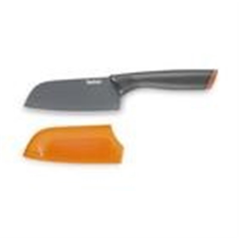 fresh kitchen couteau santoku 12 cm orange