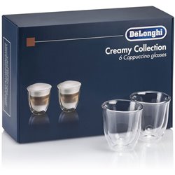 Pack de 6 verres cappuccino pour cafetière Delonghi 5513296661