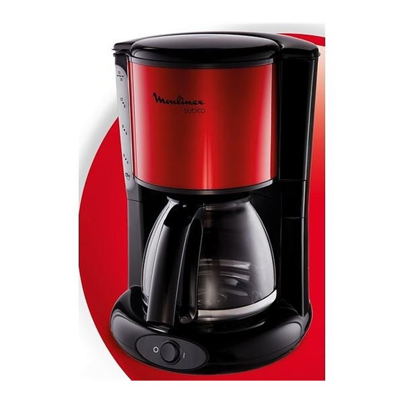 CAFETIÉRE MOULINEX SUBITO 15 TASSE ROUGE ET INOX (FG360D10)