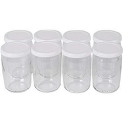 8 pots verre couvercle farine pour yaourtière et la yaourtière 2  989641
