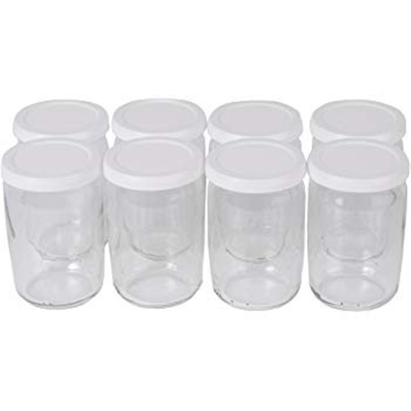 8 pots verre couvercle farine pour yaourtière et la yaourtière 2  989641