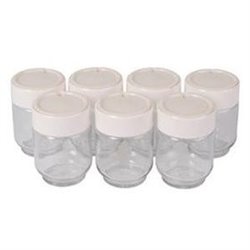 7 pots verre couvercle blanc avec dateur pour yaourtière Yogurta & Yogurteo A14A03