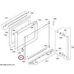 Vitre de façade pour four Bosch Siemens 00683019