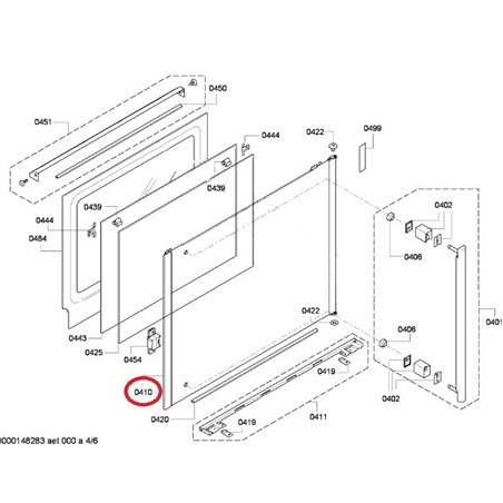 Vitre de façade pour four Bosch Siemens 00683019