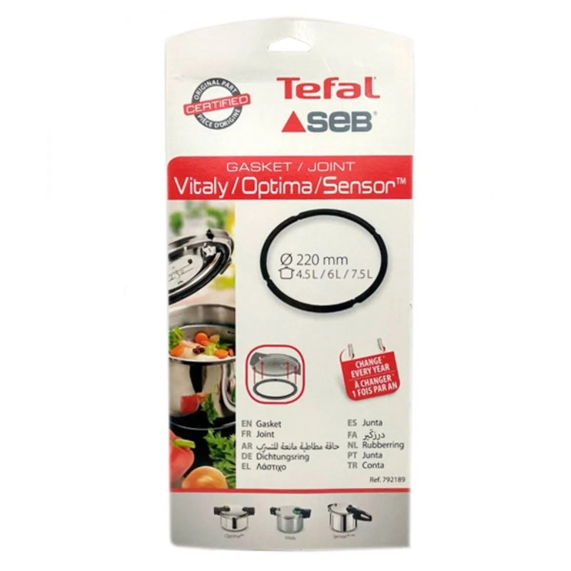Joint pour autocuiseur inox Seb Kwisto/Vitaly - 4,5/6/7,5L - 792189
