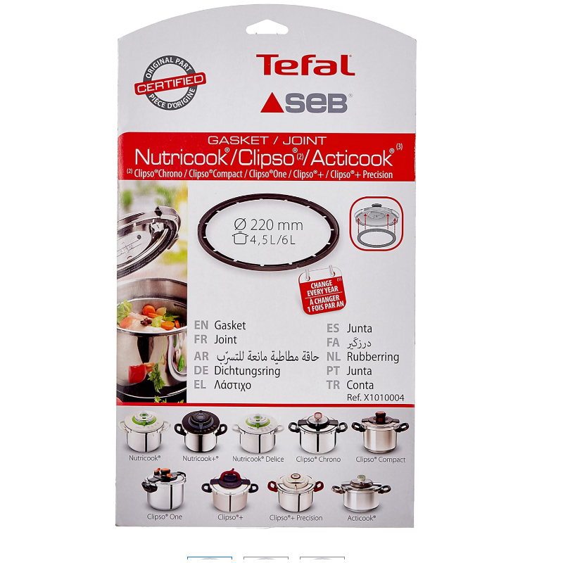 Joint 4,5 / 6L pour Autocuiseur SEB Clipso One / ActiCook