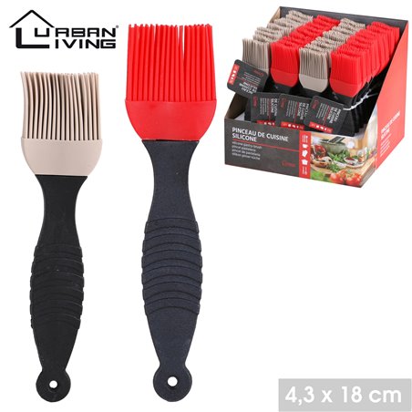 Pinceau de cuisine en silicone Rouge ou Taupe