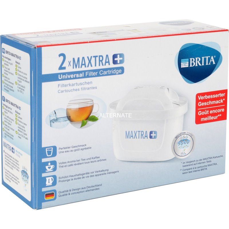 BRITA Pack de 2 cartouches MAXTRA+ pour carafes filtrantes