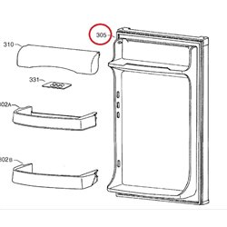 Porte complète avec joint pour réfrigérateur Electrolux 2064574094