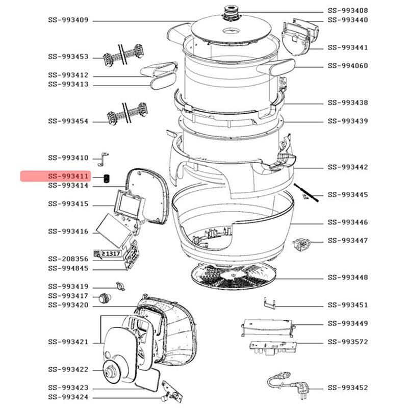 Résistance cuiseur cookeo Moulinex SS-993409