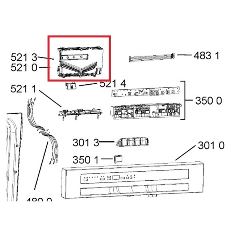 Module de contrôle programmé pour lave-vaiselle Whirlpool 481010517363