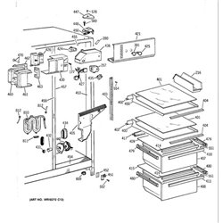 Glissiere droite pour refrigerateur GE WR72X10009