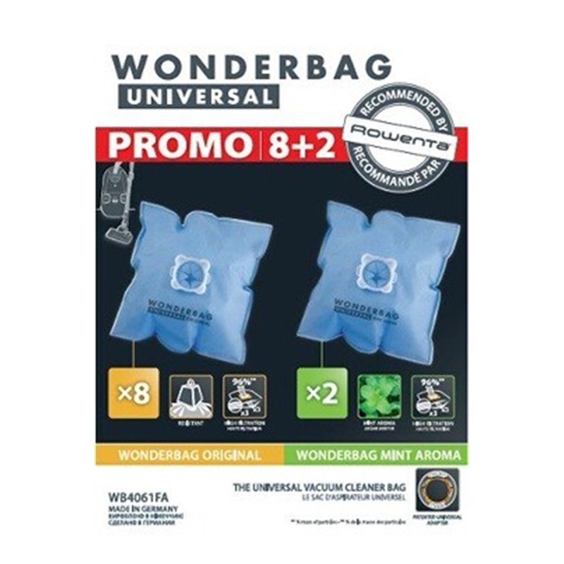 Rowenta Wonderbag WB4091FA Universal Sac pour aspirateur (pack de 18) -  Cdiscount Electroménager