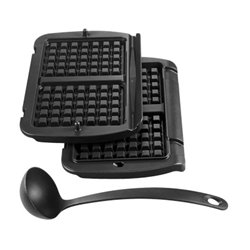 Tefal XA723812 Plaques à gaufres pour OptiGrill+ Noir x2 et louches