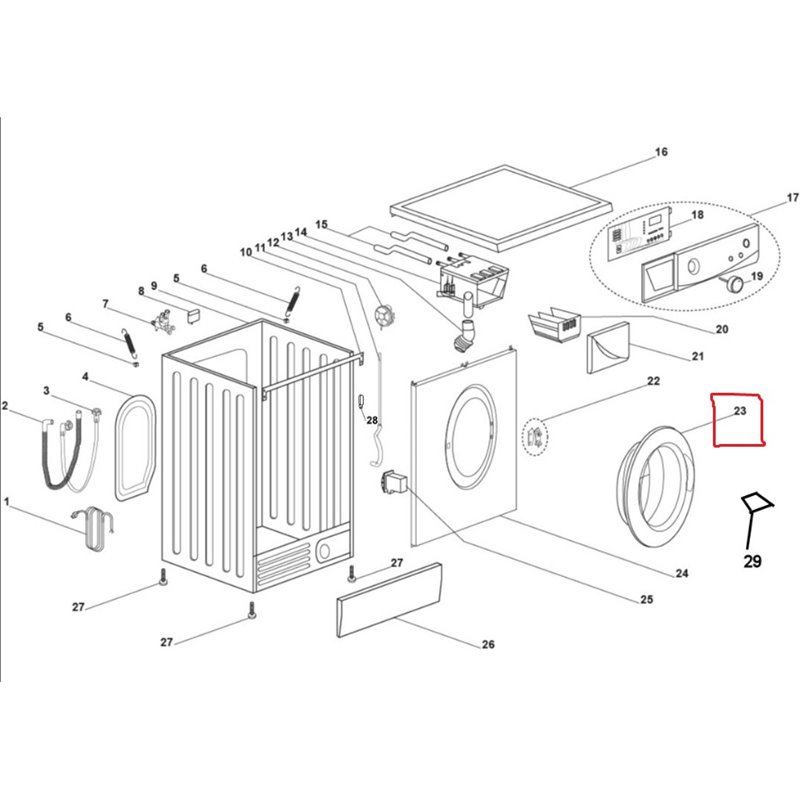 Hublot complet pour Lave-linge Horn 34010483