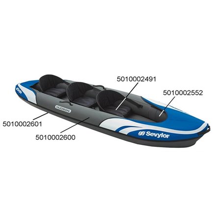 Vessie latérale droite pour kayak hudson 5010002600