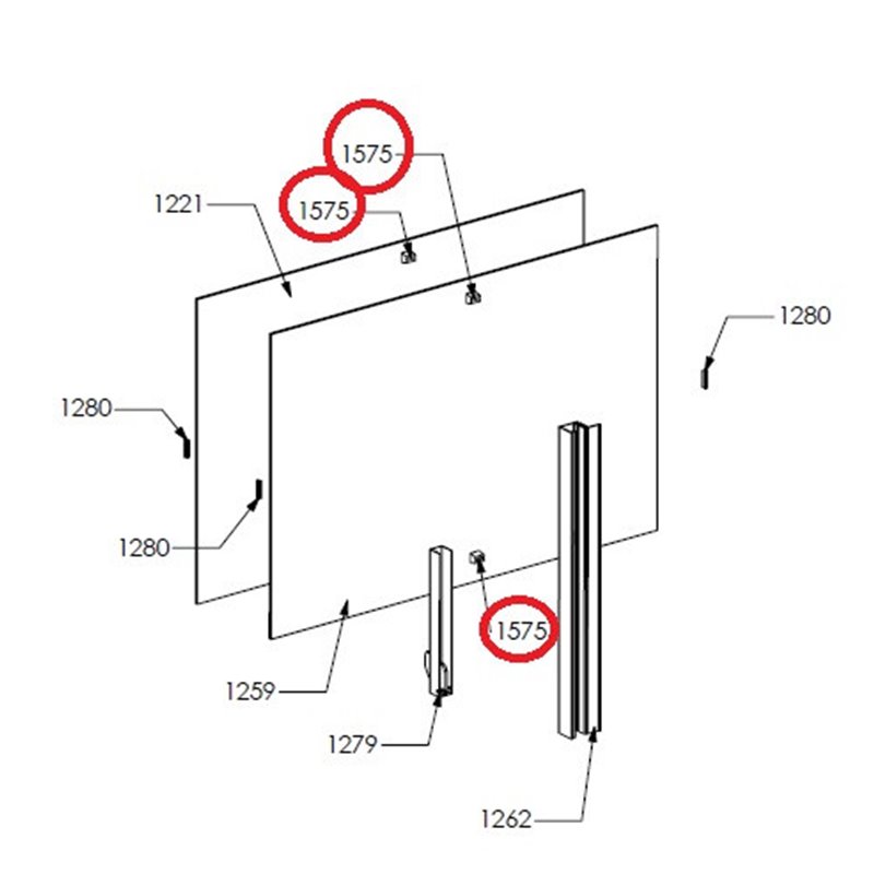 Entretoise de vitre de porte de four STEEL LABRUYERE ZS2931