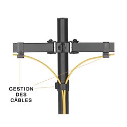 Support de bureau à pince pour 2 écrans de 17 à 32" (43 à 81cm)