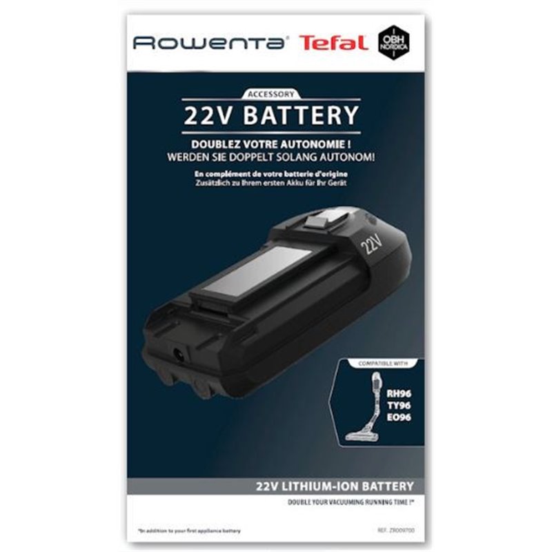 Batterie lithium-Ion X-Force 22V pour e.a. Rowenta, Tefal aspirateur balai  sans fil ZR009700