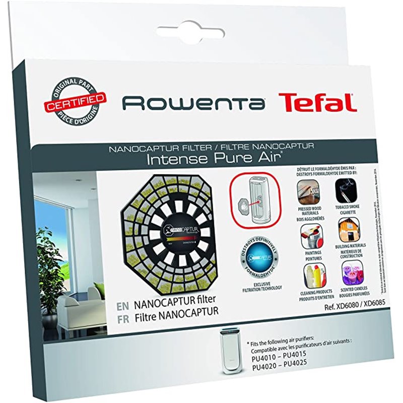 Rowenta Filtre Nanocaptur  compatible avec purificateur Intense Pure Air XL XD6083F0