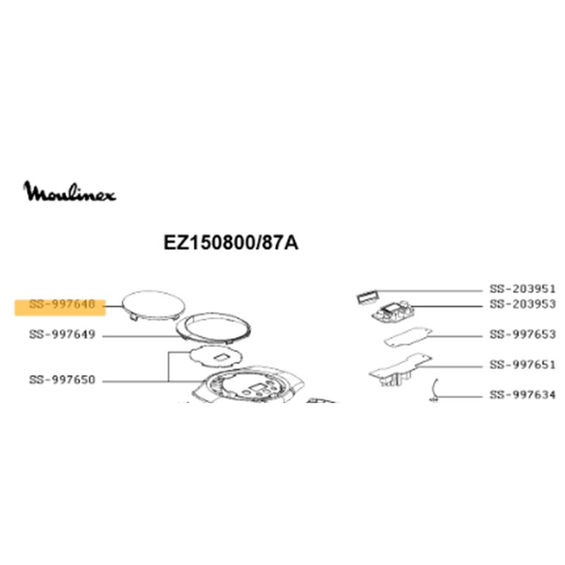 Enjoliveur pour multi cuiseur extra crisps Moulinex EZ150800, SS-997648